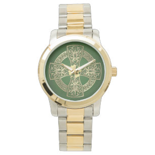 Guld- irländsk Celtickor & Shamrock Armbandsur