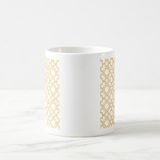 Guld Islamskt Geometriskt Stjärnmönster Minimalist Kaffemugg
