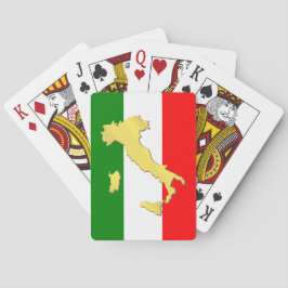 Guld Italien Karta Italien Flagga Casinokort