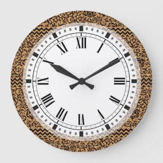 Guld- italiensk renaissanceblommigt stor klocka