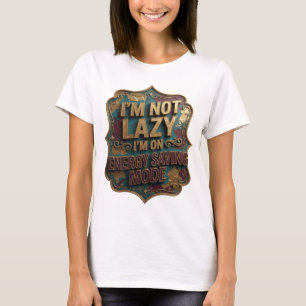Guld JAG ÄR INTE LAT SAMTALAR PÅ ENERGISPARLÄGE v2 T Shirt