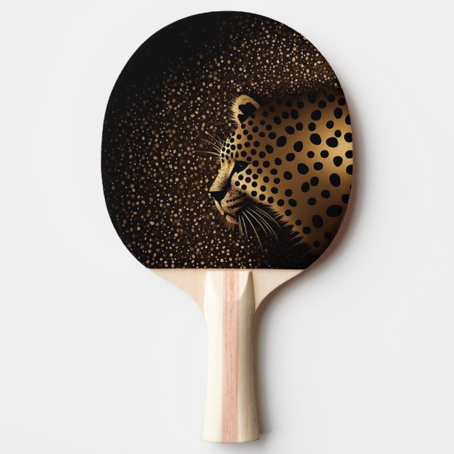 Guld Jaguar Mönster           Pingisracket (Framsidan)