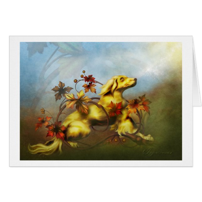 "Guld- " Jaguarwomans, Hälsningskort (Framsidan Horizontal)