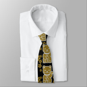 Guld japansk Maneki-neko Slips
