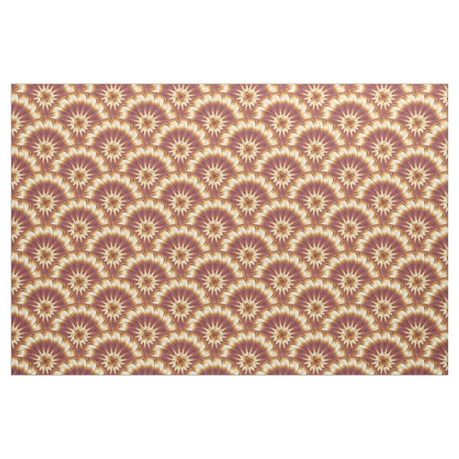 Guld- japanskt Seigaiha mönster Tyg (Fat Quarter)