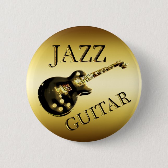 GULD- JAZZGITARR KNAPP (Framsida)