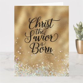 Guld Jesus Kristus, Savior Christian Kort