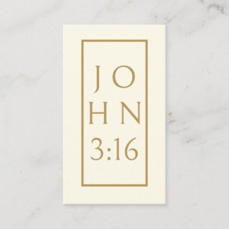 GULD John 3:16 Gospel Tract Visitkort