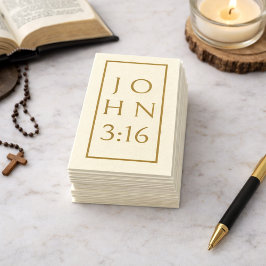 GULD John 3:16 Gospel Tract Visitkort