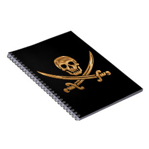 Guld Jolly Roger Anteckningsbok