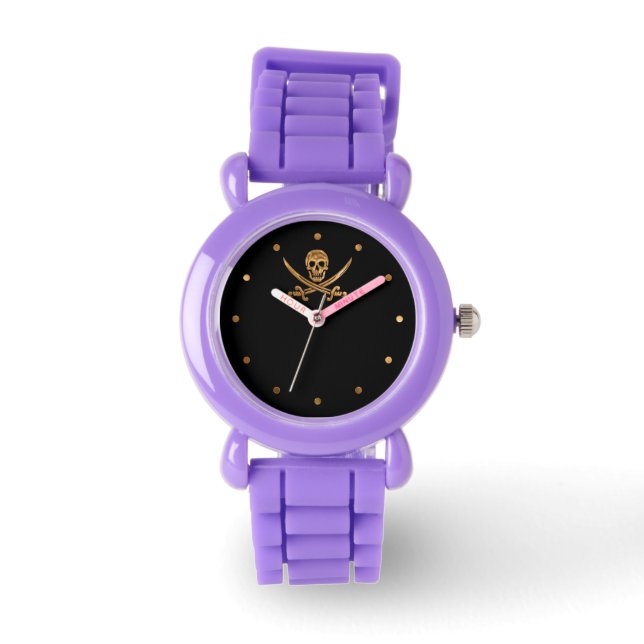 Guld Jolly Roger Armbandsur (Framsida)