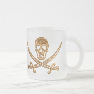 Guld Jolly Roger Frostad Glasmugg
