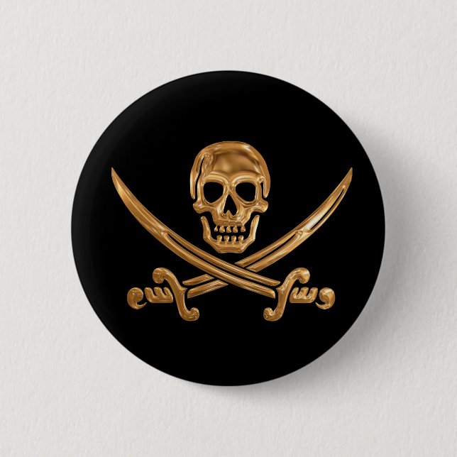 Guld Jolly Roger Knapp (Framsida)
