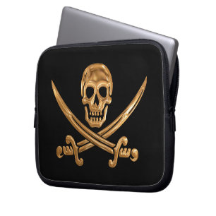 Guld Jolly Roger Laptop Sleeve