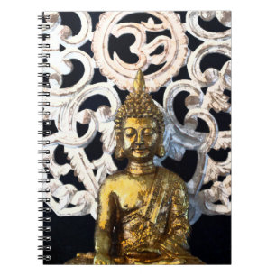 Guld Jord Buddha OM Aum Mantra Ajna Meditation Anteckningsbok