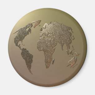 Guld- jordklot magnet