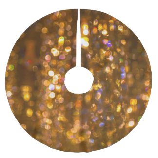 Guld-jul: Abstraktens avskärmade bakgrund Julgransmatta Borstad Polyester