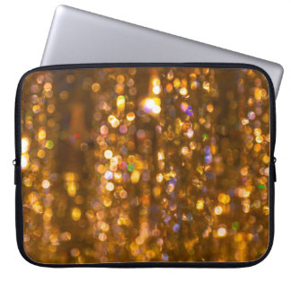 Guld-jul: Abstraktens avskärmade bakgrund Laptop Fodral