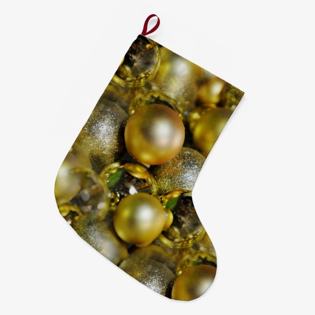 Guld jul Baubles Stor Julstrumpa (Framsidan (Hängande))