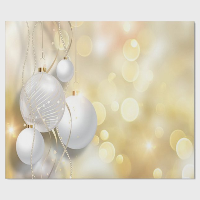 Guld Jul Bollar,Helgdag Presentpapper (Platt)