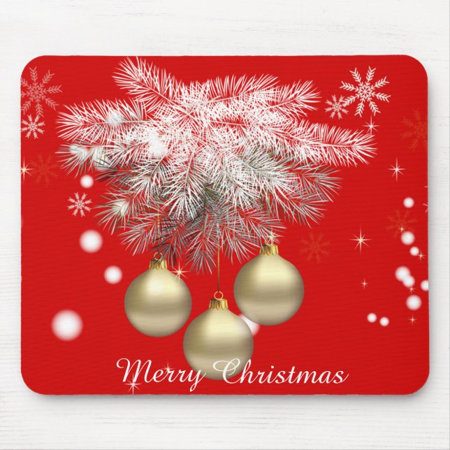 Guld-jul, Bollar och Gräs-jul i Silver Musmatta (Framsidan)