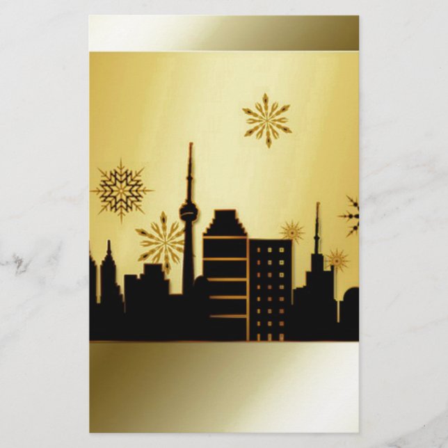 Guld jul brevpapper (Framsida)