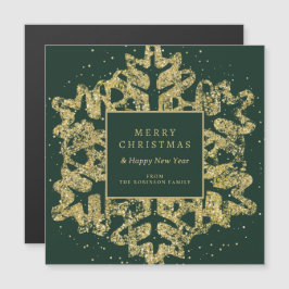 Guld jul Glitter Snowflake Corporate Grönt