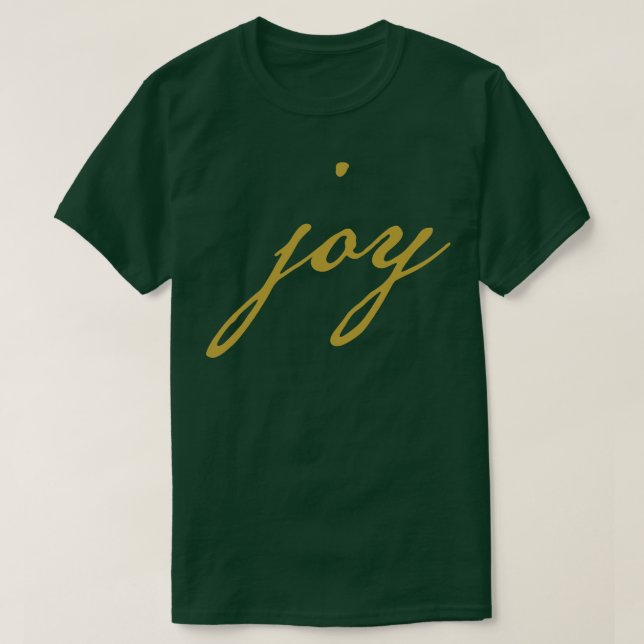 Guld jul Joy Minimal typografi T Shirt (Design framsida)