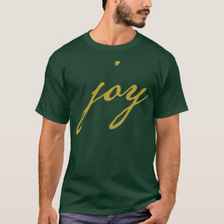 Guld jul Joy Minimal typografi T Shirt