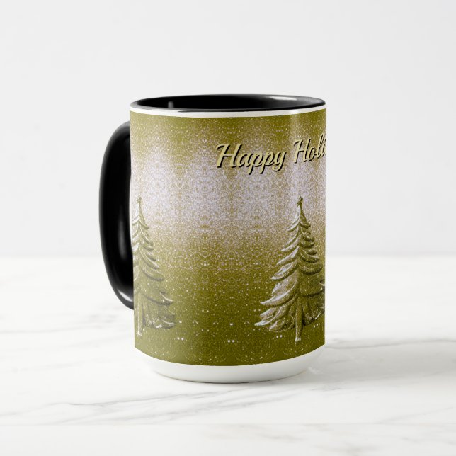 Guld jul julgran kopp (Framsida vänster)