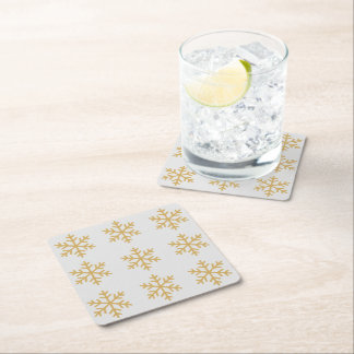 Guld jul Party Underlägg Papper Kvadrat