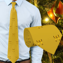 Guld jul små slingor Mönster Slips