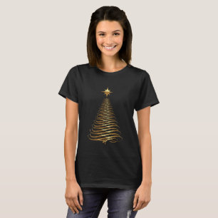 Guld- jul tee shirt