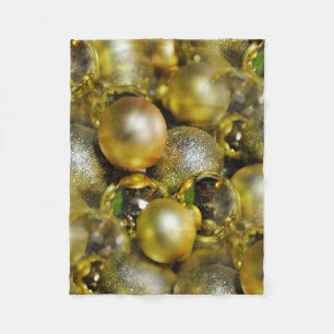 Guld- julBaubles Fleecefilt
