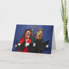 Guld- julCarolers Helgkort