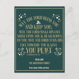 Guld Julens välsignelsenummer 6:24-26 2020 Helg Vykort