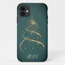 Guld Julgran iphone case