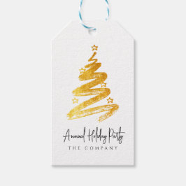 Guld Julgran Julfest Presentetikett