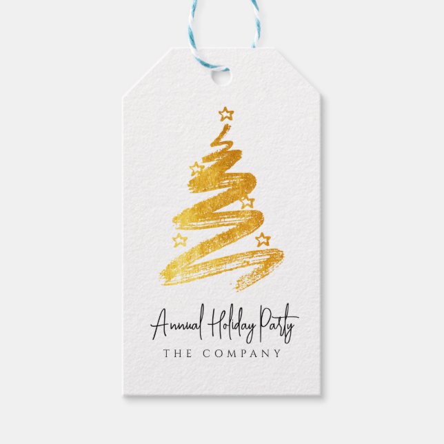 Guld Julgran Julfest Presentetikett (Framsidan)