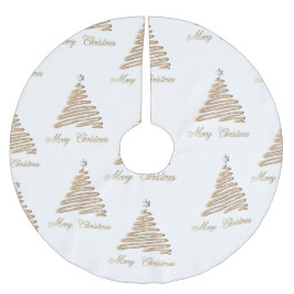 Guld Julgran Julgransmatta Borstad Polyester