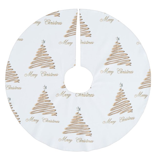 Guld Julgran Julgransmatta Borstad Polyester (Framsidan)