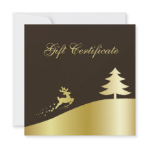 Guld Julgran med intyg om utlämnande av renare