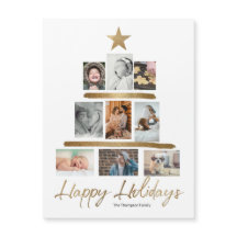 Guld Julgran Photo Collage Glad helg