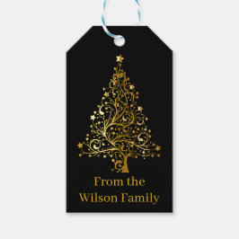 Guld Julgran Presentetikett