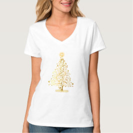 Guld Julgran Shirt - vit T