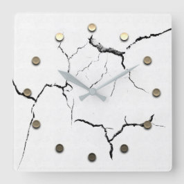 Guld Julhelg Vibe Fyrkantig Klocka