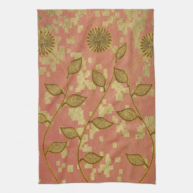 Guld Julhelg Vibe Kökshandduk (Vertikal)