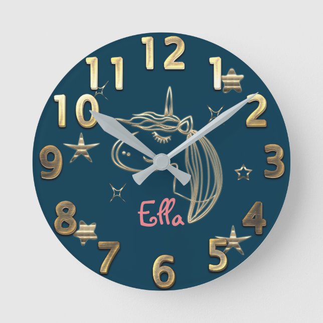 Guld Julhelg Vibe Rund Klocka (Framsida)