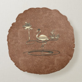 Guld Julhelg Vibe Rund Kudde