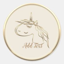 Guld Julhelg Vibe Runt Klistermärke